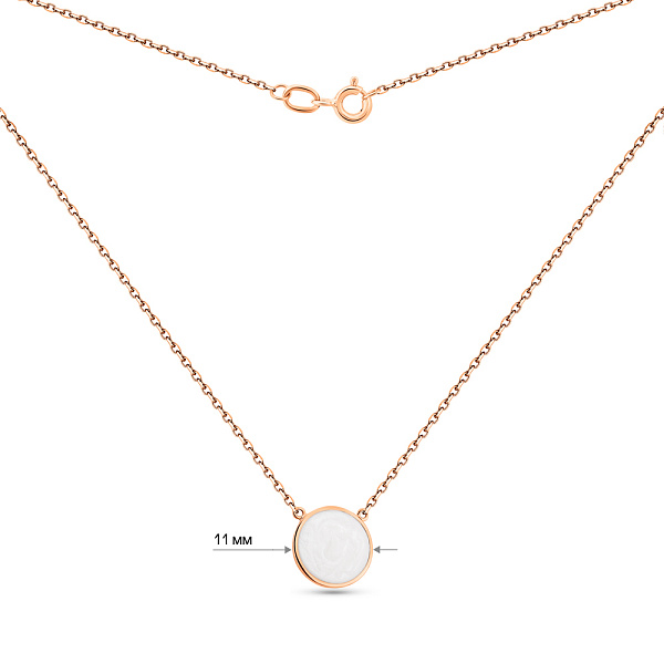 Золоте кольє Лýна з емаллю (арт. 361257еп) – зображення 7