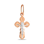 Фото Золотий натільний хрестик з розп'яттям (арт. 518501)