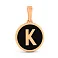 Подвеска Буква К из красного золота с эмалью (арт. 440988еч) – изображение 1