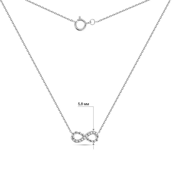 Колье из белого золота с бриллиантами (арт. Ц341298010б) – изображение 5