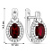 Серебряные серьги с гранатом (арт. 7502/10604Г) – изображение 2