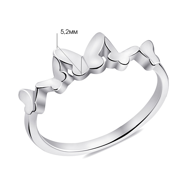 Серебряное кольцо Бабочки (арт. 7501/6852) – изображение 2