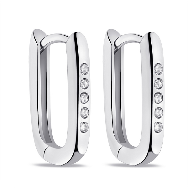 Серьги из серебра с фианитами (арт. 7502/9119/15) – изображение 1
