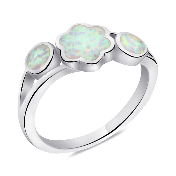 Серебряное кольцо с опалом (арт. 7501/6694Поб) – изображение 1