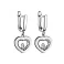 Золоті сережки «Сердечка» з фіанітами (арт. 106345б) – зображення 1