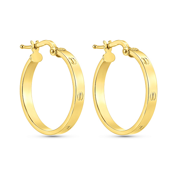 Серьги-кольца из желтого золота (арт. 105914/25ж) – изображение 1