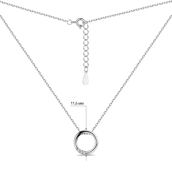 Серебряное колье с фианитами (арт. 7507/2245) – изображение 3