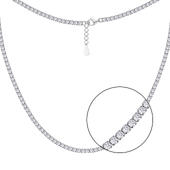 Серебряное колье с фианитами (арт. 7507/1362/2)