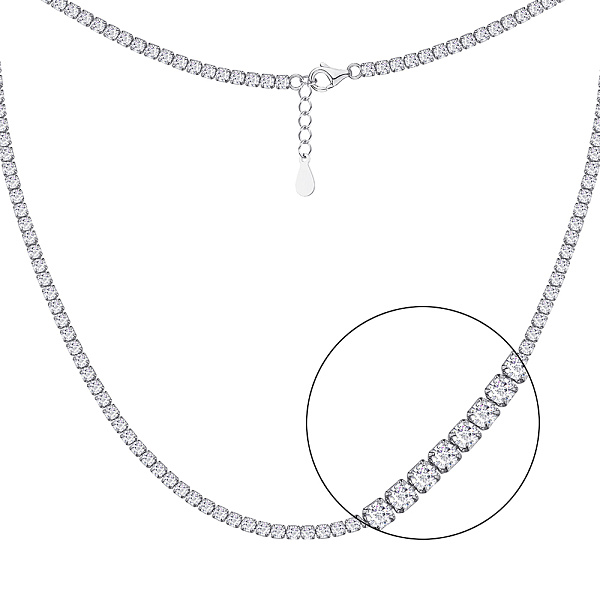 Серебряное колье с фианитами (арт. 7507/1362/2) – изображение 1