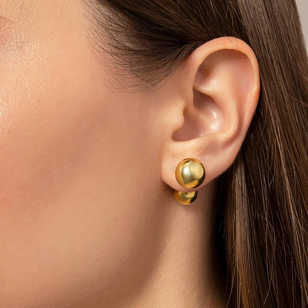 Серьги золотые в желтом цвете металла (арт. 100073ж) – изображение 4