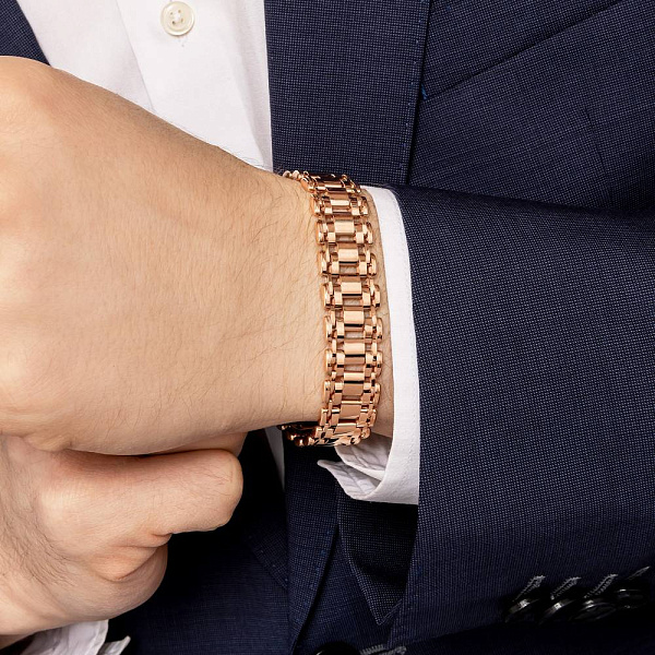 Золотий широкий браслет (арт. 3261220) – зображення 2