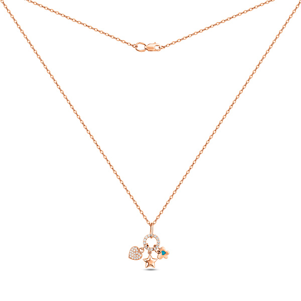 Золоте кольє з фіанітами (арт. 350852ес) – зображення 2