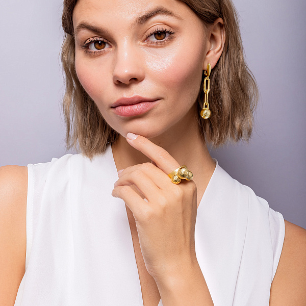 Серьги Francelli из желтого золота (арт. 1091358ж) – изображение 4