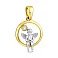 Підвіска з комбінованого золота з фіанітом (арт. 440620ж) – зображення 1