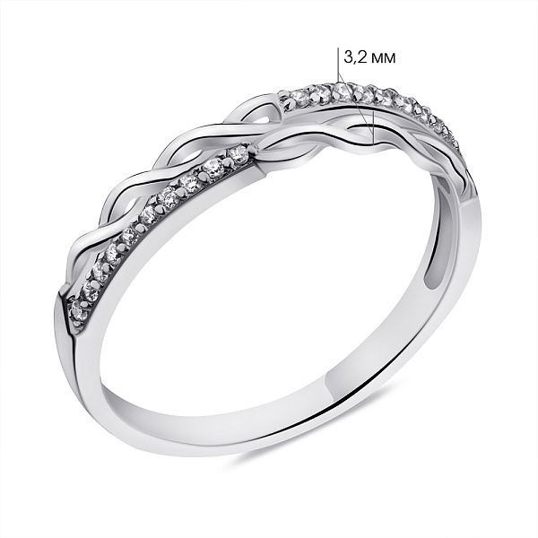 Каблучка зі срібла з фіанітами (арт. 7501/6573) – зображення 2