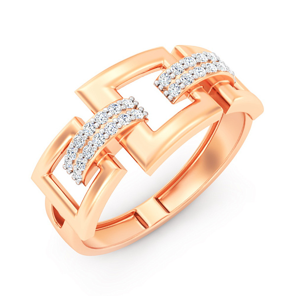 Золота каблучка з фіанітами (арт. 1401168) – зображення 1