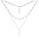 Многослойное серебряное колье с крестиком (арт. 7507/1387) – изображение 2
