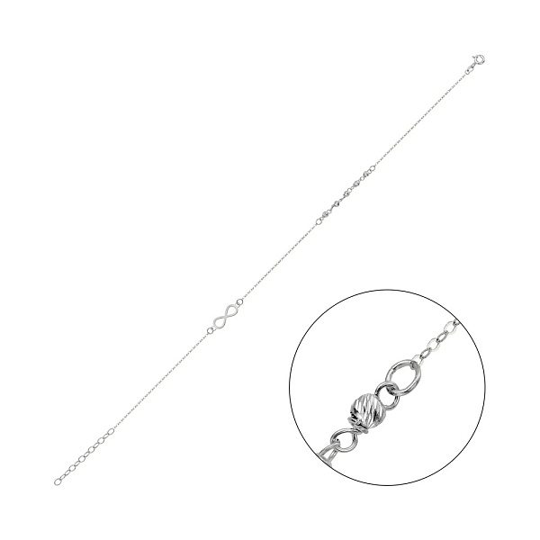 Браслет на ногу из белого золота (арт. 326968бн) – изображение 1