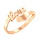 Каблучка Love з червоного золота (арт. 140789) – зображення 1