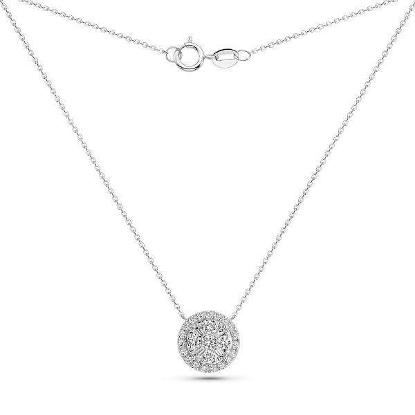 Кольє з білого золота з діамантами (арт. Ц341650040б) – зображення 2