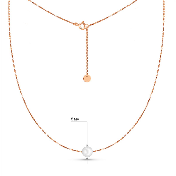 Колье из красного золота с жемчугом (арт. 360357/5) – изображение 3