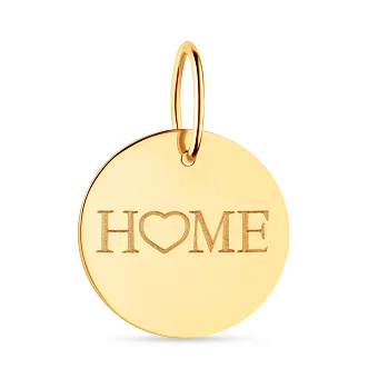 Подвес "Home" из желтого золота (арт. 441199ж)