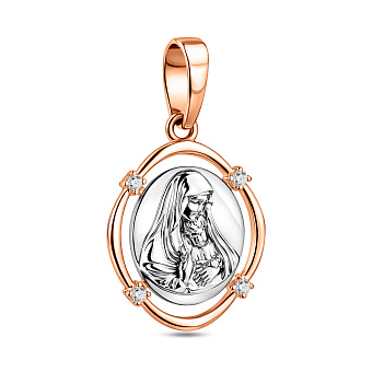 Фото Ладанка з золота Божа Матір з немовлям (арт. 440948кб)