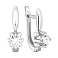 Сережки из белого золота с фианитами (арт. 110395б) – изображение 1