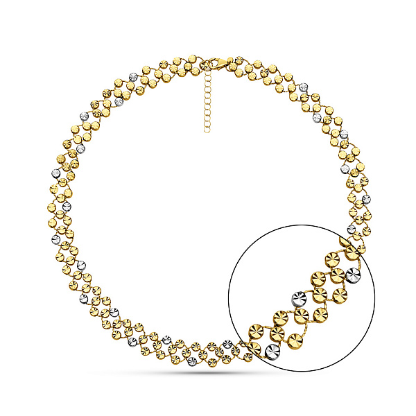 Кольє Francelli з жовтого і білого золота (арт. 352948жб) – зображення 1