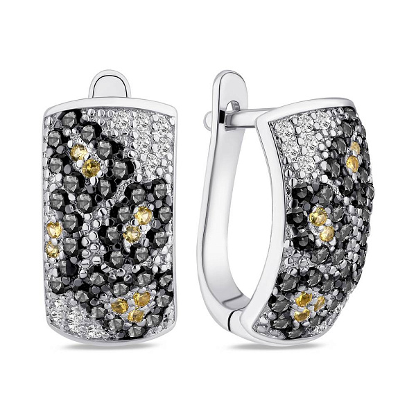 Серебряные серьги с фианитами (арт. 7502/СК2ФЦ/2099) – изображение 1