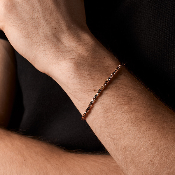 Золотой цепочный браслет на руку Якорного плетения (арт. 322784кб) – изображение 2