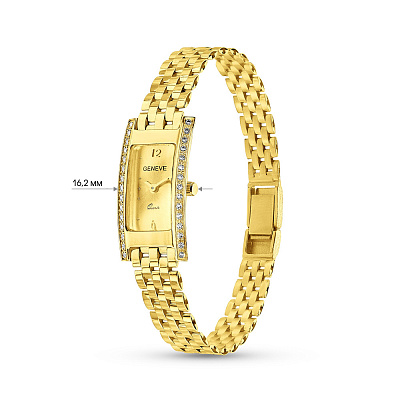 Кварцевые женские часы из желтого золота (арт. 260215ж)