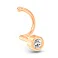 Золотий пірсинг в ніс з діамантом (арт. Н011848) – зображення 1
