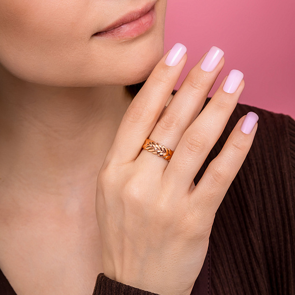 Золотое кольцо Колосок (арт. 141282) – изображение 2