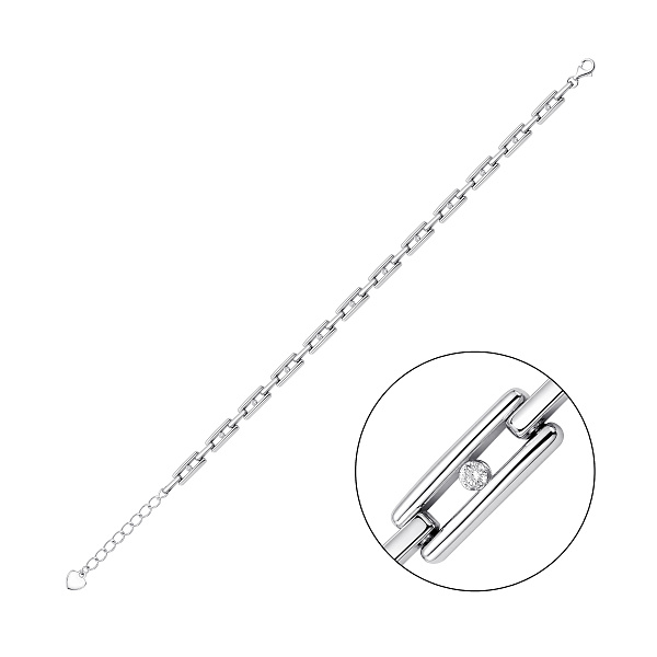 Серебряный браслет с фианитами (арт. 7509/5495) – изображение 1