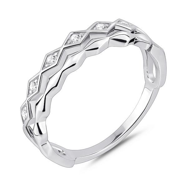 Серебряное кольцо с дорожкой из фианитов (арт. 7501/8274) – изображение 1