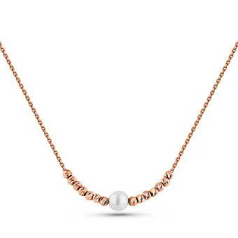 Кольє з червоного золота з перлиною (арт. 352343прлб)