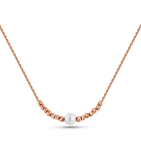 Кольє з червоного золота з перлиною (арт. 352343прлб) – зображення 1