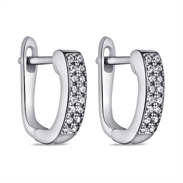 Серебряные серьги с фианитами (арт. 7502/9541) – изображение 1