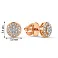 Золотые пусеты с бриллиантами (арт. Т011233020) – изображение 2