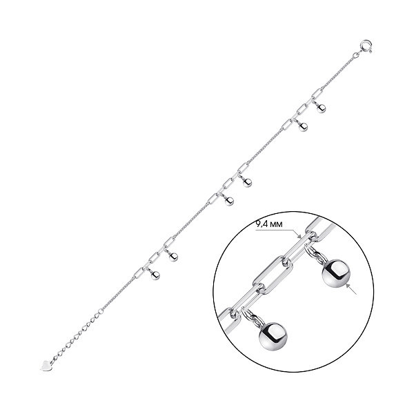 Серебряный браслет без камней Trendy Style (арт. 7509/3960) – изображение 2