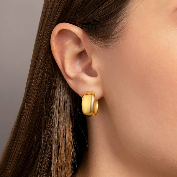 Серьги-кольца из золота Francelli (арт. е104161/15ж) – изображение 2