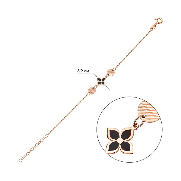 Золотой браслет с эмалью (арт. 326703еч) – изображение 2