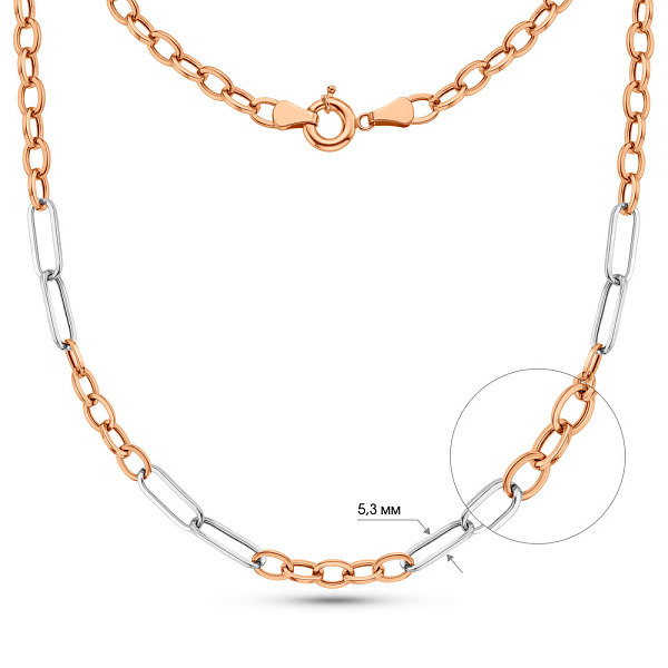 Кольє з червоного і білого золота (арт. 352467кб) – зображення 6