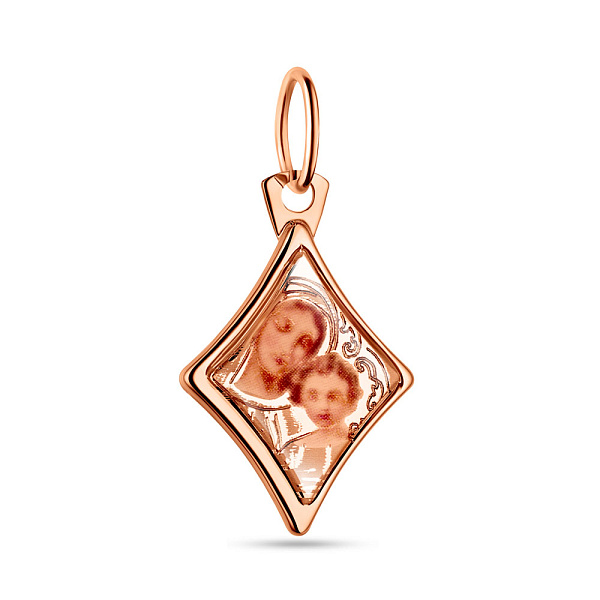 Золотая ладанка «Божья Матерь с младенцем» (арт. 400800) – изображение 1