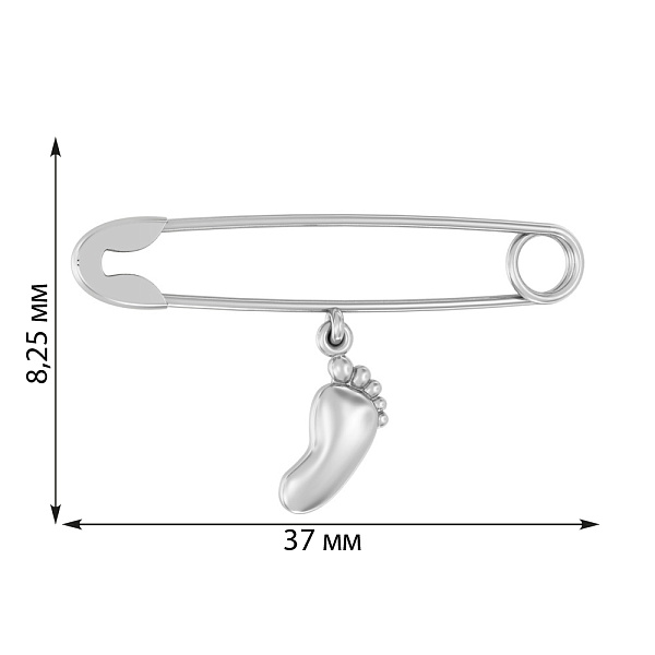 Золотая булавка с подвесной частью (арт. 360033б) – изображение 2