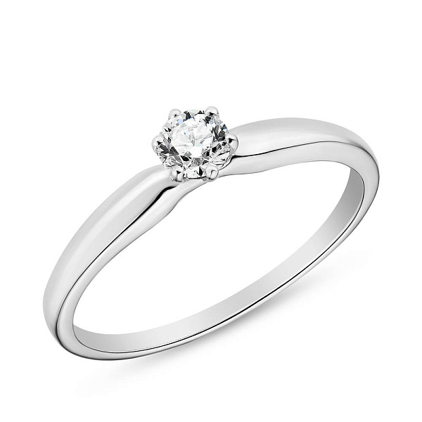 Каблучка з золота з одним діамантом (арт. К341150020б) – зображення 1