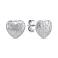 Серебряные серьги-пусеты Сердечки (арт. 7518/7245м) – изображение 1