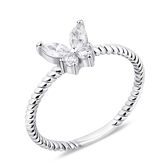 Срібна каблучка Метелик з фіанітами (арт. 7501/6196)