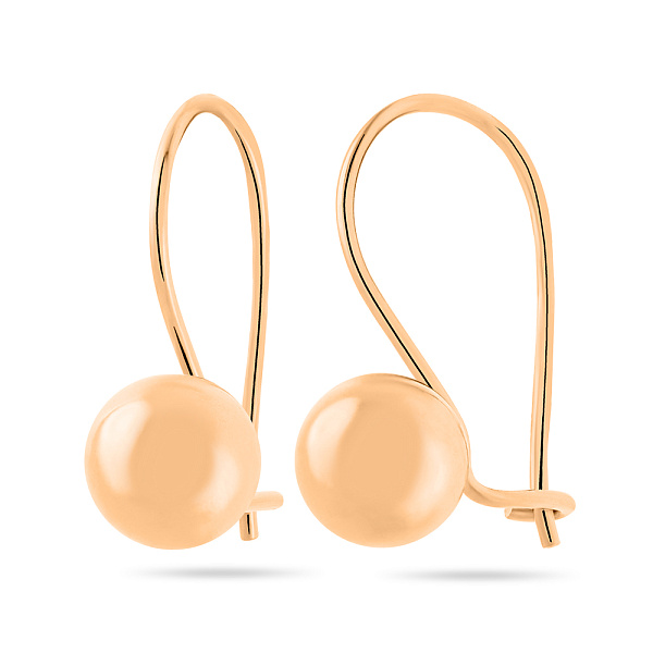 Сережки для детей из красного золота (арт. 100097/3) – изображение 1